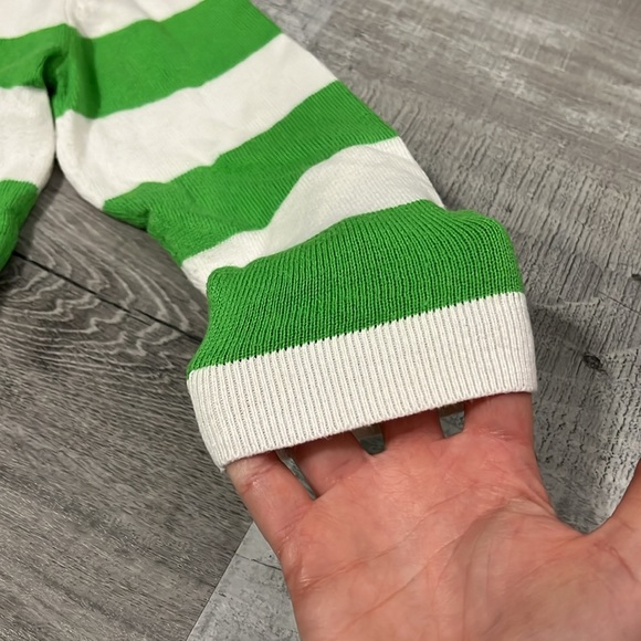 Gap Crewneck Chunky Green & White Stripe Sweater Women’s Size XS Stretch - Picture 3 of 11